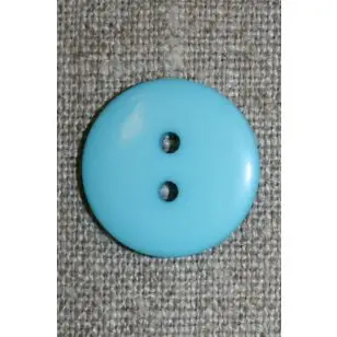 2-huls knap lys turkis, 20 mm. - Tilbud knapper