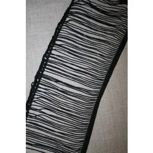 Frynsebånd 150 mm. sort - Palliet-, Frynse-, Pomponbånd