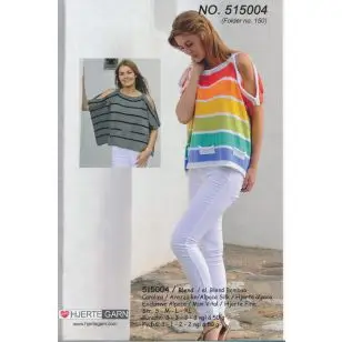 515004 Striber & åbne skuldre - Strikopskrifter Dame