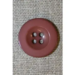 Pudder-brun 4-huls knap, 20 mm. - Knapper Brun, beige og off-white