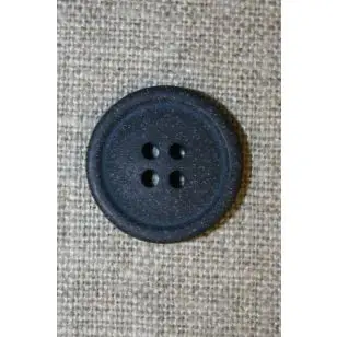 4-huls knap mørkeblå granit-look, 20 mm. - Knapper Blå, turkis og petrol