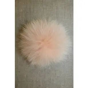 Pels-pompon af ræv, pudder 10 cm. - Pomponer