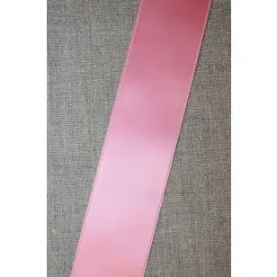 Satinbånd lyserød 40 mm. - Silkebånd/ Satinbånd