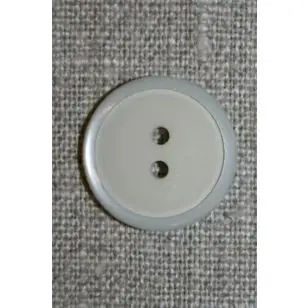 2-huls knap lysegrå, 20 mm. - Tilbud knapper