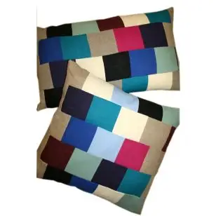 Pude i firkanter i hør - Inspiration