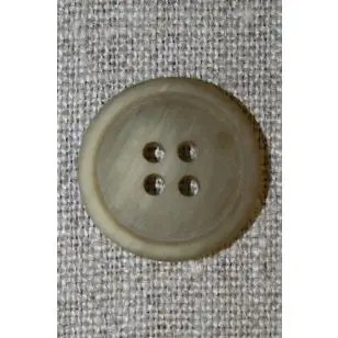 4-huls knap meleret beige/kit, 20 mm. - Knapper Brun, beige og off-white