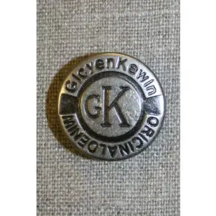 Patent knap 25 mm. gl.sølv - Guld-, sølv- og metalknapper