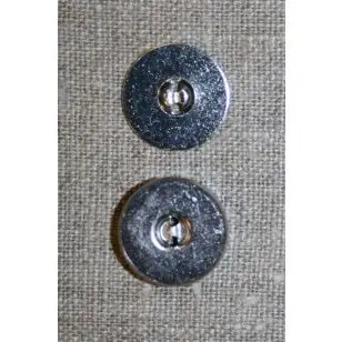 Magnet knap sølv 18 mm. - Tryklåse og Trykknapper