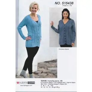 515438 Trøje m/hulmønster - Strikopskrifter Dame