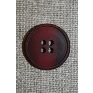 4-huls knap meleret mørk hindbær/bordeaux, 20 mm. - Knapper Rød/lyserød/lilla