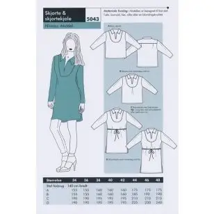 Onion 5043 -Skjorte & skjortekjole - Snitmønstre Onion til voksne