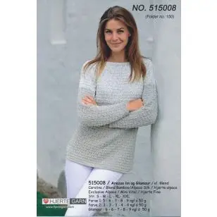 515008 Sweater m/sølv - Strikopskrifter Dame