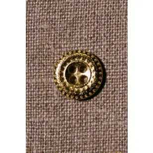Lille guldknap m/mønster - 