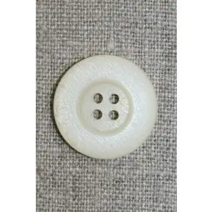 4-huls knap off-white, 23 mm. - Knapper Brun, beige og off-white