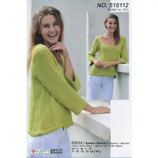 515112 Bluse m/ribeffekt - Strikopskrifter Dame