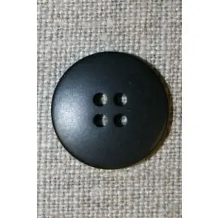 4-huls knap sort 20 mm. - 