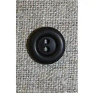 2-huls knap mørkebrun 12 mm. - Knapper Brun, beige og off-white