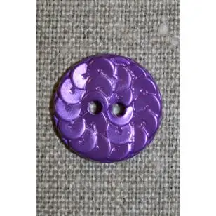 Knap i Palliet-look, lilla 18 mm. - Knapper Rød/lyserød/lilla