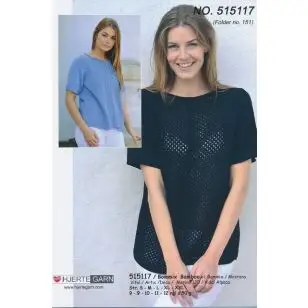 515117 Netbluse - Strikopskrifter Dame