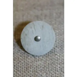Grå/kit knap m/sølv-midte, 15 mm. - 