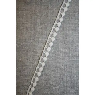 Bomulds-bånd i pompom-look, off-white - 