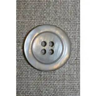 Sand blank 4-huls-knap, 22 mm. - Knapper Brun, beige og off-white