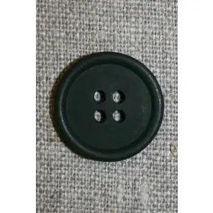 Flaskegrøn 4-huls knap, 18 mm. - Knapper Grøn, gul og orange