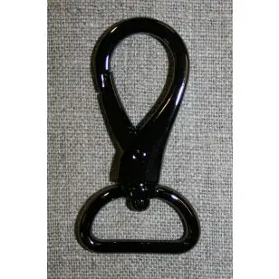 Karabinhage gun metal 25x60 mm. - Spænder og hægter