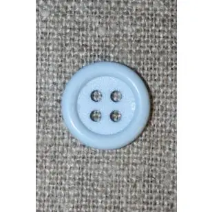 4-huls knap babylyseblå, 14 mm - Knapper Blå, turkis og petrol