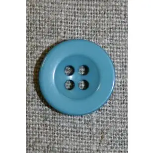 Lys petrol 4-huls knap, 18 mm. - Knapper Blå, turkis og petrol