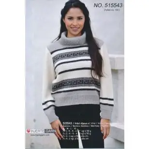 515543 Bluse i naturfarver - Strikopskrifter Dame