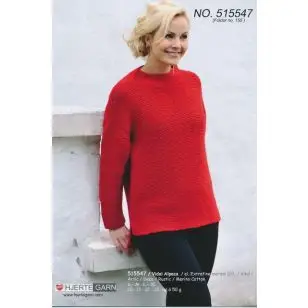 515547 Retstrikket sweater - Strikopskrifter Dame