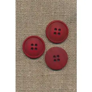 4-huls knap meleret rød 20 mm. - Knapper Rød/lyserød/lilla