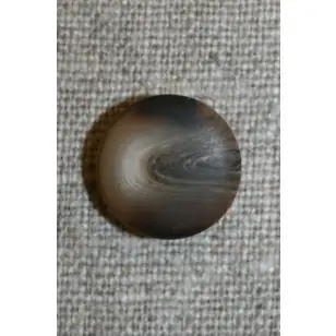 Brun/beige meleret knap, 15 mm. - Knapper Brun, beige og off-white