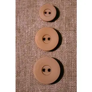 Beige 2-huls-knap, 23 mm. - Tilbud knapper