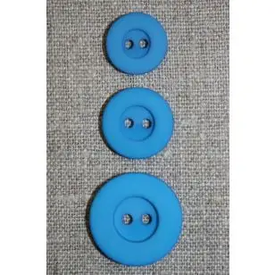 2-huls knap turkis, 18 mm. - Knapper Blå, turkis og petrol