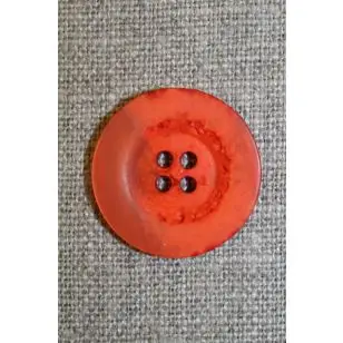 Orange krakeleret 4-huls knap, 22 mm. - Knapper Grøn, gul og orange