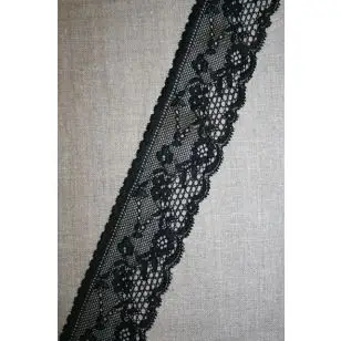 Strækblonde 50 mm. sort - Blonder