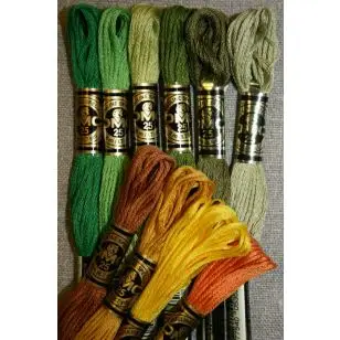 Broderigarn DMC Mouliné grøn/gul - 