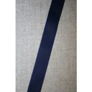 Bomuldsbånd - Gjordbånd sildebensvævet i marine, 20 mm. - Gjordbånd, bændel og sportsbånd