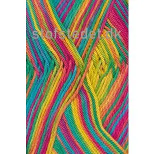 Cotton nr. 8 Print, turkis/gul/rød - P: 2½-3½ Cotton 8/4 print