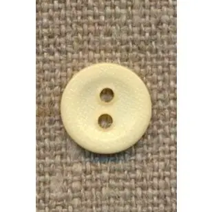 Ru 2-huls knap, lysegul 11 mm. - Knapper Grøn, gul og orange