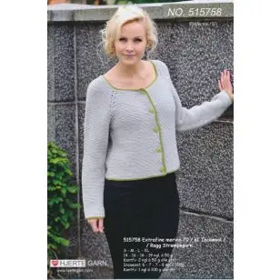 515758 Retstrikket trøje - Pind 5-5½