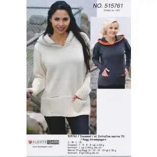 515761 Sweater m/hætte - Pind 5-5½