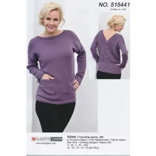 515441 Løs tunika - Strikopskrifter Dame