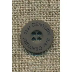 Knap grå-grøn 21st century 15 mm. - 
