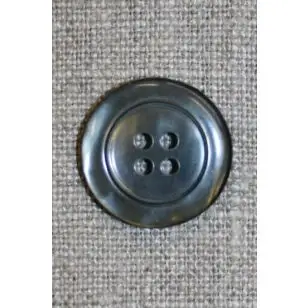 4-huls knap blank mørkegrå, 20 mm. - Tilbud knapper