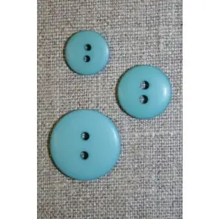 Petrol 2-huls knap, 15 mm. - Knapper Blå, turkis og petrol