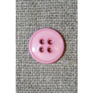 4-huls knap lyserød 13 mm. - Knapper Rød/lyserød/lilla