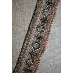 Blonde m/lurex sort/gl.guld/brun m/simili - Glimmer bånd